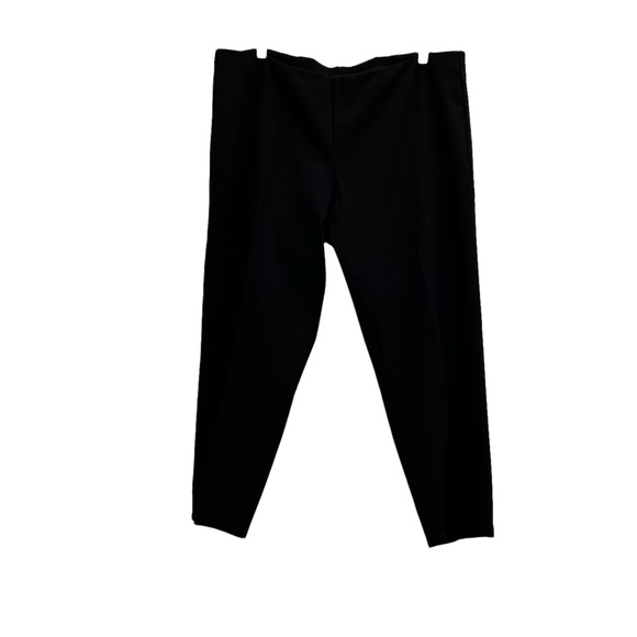 EILEEN FISHER BLACK SYSTEM STRETCH PONTE SLIM PANT - Picture 6 of 13